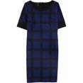 thumbnail image 1 of Vestido Vaina Alfani Womens Windowpane Midi Azul 14, 1 of 2