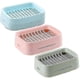 thumbnail image 1 of 26-27 3 Pcs Soap Dishes With Drain Hose, Used In Bathroom, Shower Room, Kitchen Counter, Keep Soap Dry And Clean, 1 of 4