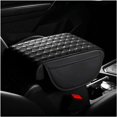 thumbnail image 1 of Car Center Console Cover, 12.6"×8.7" Waterproof Leather Auto Armrest Box Protector Elbow Pillow with Storage Pocket, Comfortable Memory Foam Arm Rest Box Cushion Pad, Car Accessories (Black) Black, 1 of 6