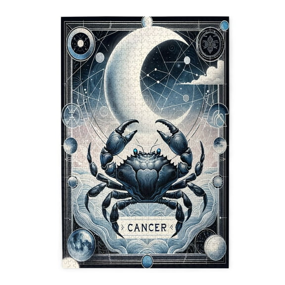 1000 PCS Charm Cancer 1000 PCS jigsaw puzzles,Characterized by unique and beautiful illustrations depicting the twelve zodiac signs of Cancer,Funny Adults Wooden Puzzle as Home decor