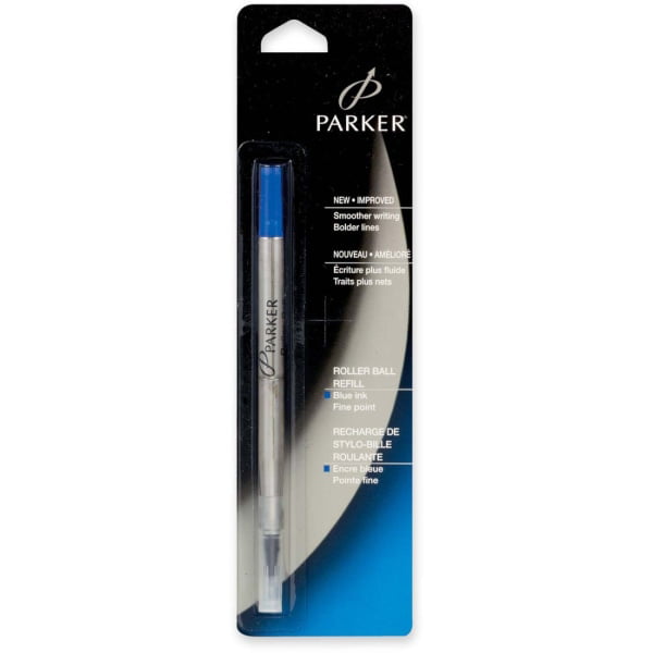 5 Pcs Black Ink 5 Pcs Blue Parker Navigator Medium Roller Ball Pen Refills 