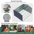 thumbnail image 6 of JULY'S SONG 10x10FT Outdoor Storage Shed, Metal Shed with Sliding Door for Backyard, Patio, Heavy-Duty Steel Storage Sheds with Lockable Door for Outside, Black, 6 of 9