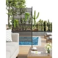 thumbnail image 4 of 72" H×36" W Freestanding Metal Privacy Screen for Outdoor Patio - Heavy-Duty Rust-Resistant Decorative Fence Panel | Weatherproof Design | Patio Privacy Screen, 4 of 7