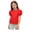 Red, variant on BFHHYA Girls Short Sleeve Shirts Casual Puff Sleeve Crew Neck T-Shirts Loose Summer Blouses Tops Size 5-15 Years