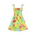 thumbnail image 2 of Robe Fille Débardeur Smockée Fleur Jaune 6 Ans, 2 of 6