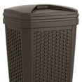 thumbnail image 4 of Suncast 30 Gallon Resin Wicker Decorative Outdoor Patio Trash Hideaway, Java, 4 of 7