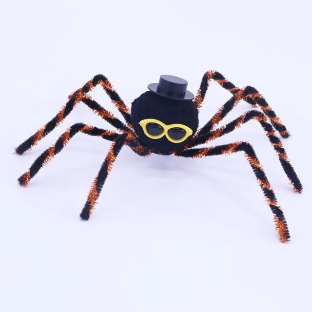 Spider Halloween Decoration for Party Venue Layout – Lightweight Plastic Prop with Realistic Design, 1 Piece