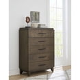 thumbnail image 5 of Modus Furniture Broderick Five-Drawer Chest  in Wild Oats Brown (2024), 5 of 6