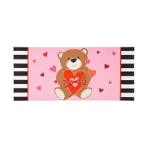 Evergreen Valentine's Bear Sassafras Indoor Outdoor Switch Doormat 1'10"x10" Multicolored
