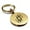 Gold, variant on Stainless Steel Tribal Gemini Zodiac (Twins) Round Medallion Keychain Circle Ring
