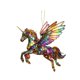 thumbnail image 1 of Colgante de caballo 2D acrílico realista, adorno navideño con lazo para colgar, ideal para amantes de la equitación., 1 of 8