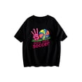 thumbnail image 2 of World and Cup Soccer Shirt 𝓴𝓲𝓭𝓼 OdeJous Black T-Shirt for Boygirls,XL, 2 of 5