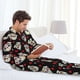 thumbnail image 4 of Balery PUG Pijama para Hombre de Dos Piezas con Manga Larga, Conjunto de Dormir y Descanso Suave con Bolsillos-Medium, 4 of 4