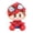 A003- Style C, variant on Superhero Stuffed Animal with Mesh Pattern and Winter Hat, Red and Blue Plushie for Boys, Adorable Collectible Christmas Gift and Birthday Gift