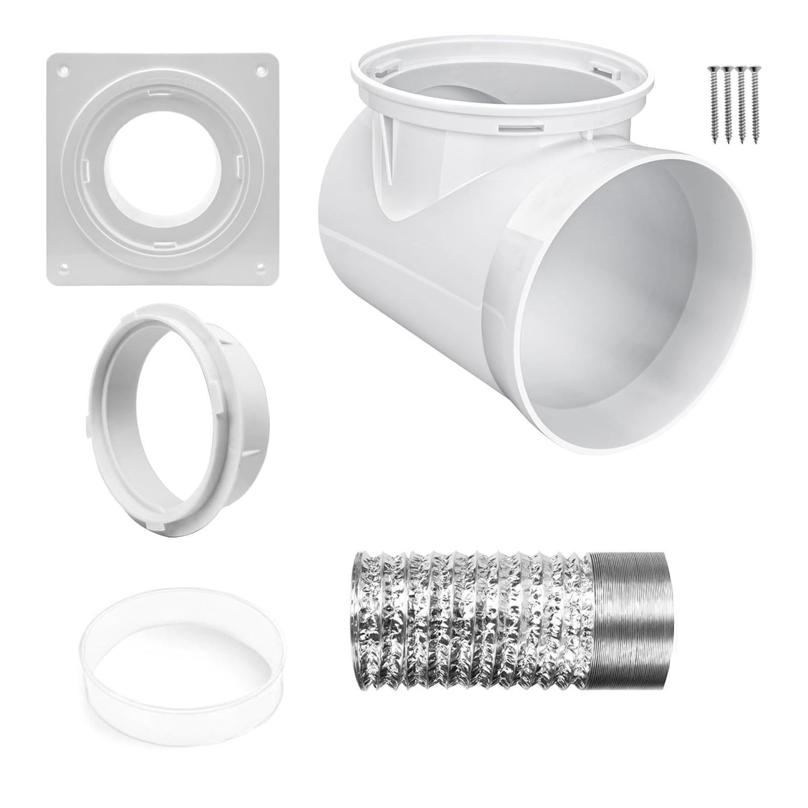 Dryer Vent Connector Dryer Wall Plate Hose Extension Connector Adapter Quick Connection Disconnection