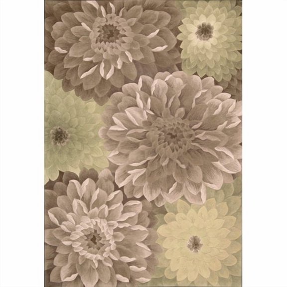 Nourison Tropics Taupe/Green Novelty Area Rug