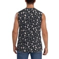 thumbnail image 4 of Lsque Dog Paw Print Men's Cotton Blend Sleeveless Muscle Shirts (S-3XL)- Moisture Wicking, Odor Protection, UPF 30+,Small, 4 of 8