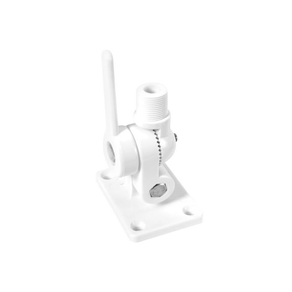 Whitecap S-1805C White Nylon Ratchet/Antenna Mount - 3-9/16" L x 2-1/2" W