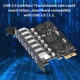 thumbnail image 2 of PCIE PCI-E 1 to USB 3.0 Express Controller Expansion Card 7 Ports Converter Computer Desktop Power Connector Adapter Adaptor, 2 of 9
