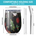 thumbnail image 5 of 12oz Stemless Wine Tumblers Black Christmas Gnome and Gift Pattern Vacuum Insulated Stainless Steel Travel Tumbler Cups Mug with Lid and Straw for Champaign,Cocktail,Beer with Cleaning Brush, 5 of 5