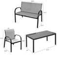 thumbnail image 4 of Giantex 4 Pieces Patio Conversation Set Outdoor Furniture Set with Coffee Table for Garden Lawn Backyard, 4 of 8