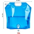 thumbnail image 2 of Epullzh Water Container Bags, 2Packs with Spigot BPA Free No-Leak Foldable Plastic 2.6 Gallon Water Container Bag for Camping Hiking Backpack Emergency Storage Jug, 2 of 8