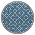 thumbnail image 2 of SAFAVIEH Beach House Wendy Geometric Indoor/Outdoor Area Rug, Blue/Ivory, 6'7" x 6'7" Round, 2 of 16