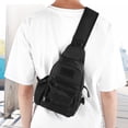 thumbnail image 4 of Bolsa deportiva para el pecho, tácticas de camuflaje, mochila compacta para exteriores, mochila para senderismo y ciclismo, color negro YUNYI BRAND Deportes, 4 of 8