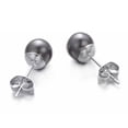 thumbnail image 2 of Yoursfs 8mm Grey Pearl Stud Earrings for Women Gold Plated Piercing Earrings Classic Freshwater Cultured Pearl Studs Hypoallergenic Jewelry, 2 of 5
