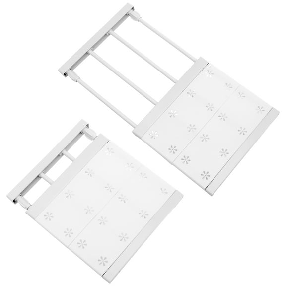Sutowe 2Pcs Expandable Cupboard Shelf Adjustable Cupboard Closet Shelf Sturdy Closet Storage Organizer for Cabinet Wardrobe