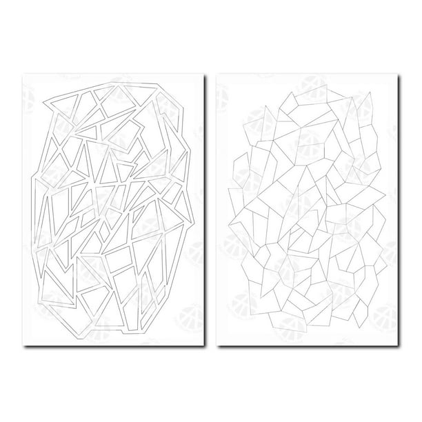 2pk adhesive camouflage airbrush paint duracoat gun rc mask stencils geometric walmart com