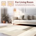 thumbnail image 2 of ODIKA 4'x6' Machine Washable Non-Slip Area Rug, Abstract Stripes with Varied Widths in Neutral Tones High Traffic Rug, Beige, 235265, 2 of 7
