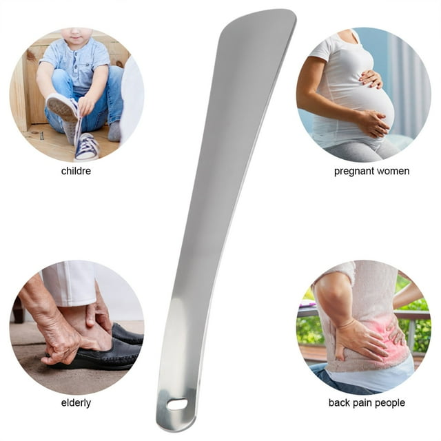 Corne de Sabot 3161 Professionnel en Acier Inoxydable Corne de Sabot à Longue Poignée pour Personnes Âgées