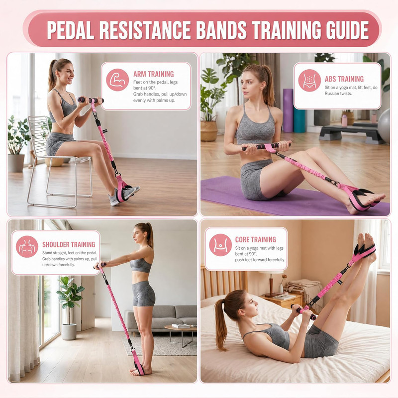 YOOVEE Resistance Bands with Handles, 3-Tube Set photo 5