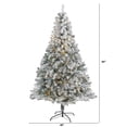 thumbnail image 2 of Nearly Natural 7ft. Flocked Rock Springs Spruce Artificial Christmas Tree with 350 Clear LED Lights and 800 Bendable Branches, 2 of 7