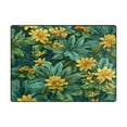 thumbnail image 2 of Area Rug Indoor 63"x48"in Non-Slip Wear Resistant Floor Mats Soft Large Carpets for Living Room Bedroom Home Decor Yellow Chrysanthemum, 2 of 7