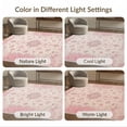 thumbnail image 7 of ODIKA 4'x6' Washable Area Rug Stain Resistant, Low Pile, Easy Care Pink Vintage Ornate Distressed Decorative Tug Rig Girly for Dorm Room, Small Living Room, 7 of 7