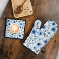 thumbnail image 5 of Pioneer Flower Kitchen Oven Mitt and Pot Holder Sets 2 Pcs for Baking, Cooking and Grilling, Heat Resistant Up To 392 °F, 5 of 7