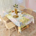 thumbnail image 3 of Pioneer Flower Floral Print Pattern Rectangle Tablecloth 60"x102", Waterproof Polyester Table Cloth, Wipeable Spillproof for Dining Camping Indoor Outdoor, 3 of 6