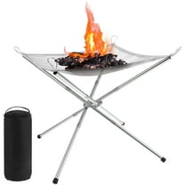 LINFANG Stainless Steel Portable Fire Pit Outdoor Fire Pit with Carrying Bag Enduring Collapsible Mesh Fireplace for Camping