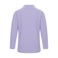 thumbnail image 4 of TiaoBug Toddler Kids Girls Winter Long Sleeve Undershirt Basic Solid Color Casual Thermal Underwear Top Purple 5-6, 4 of 5