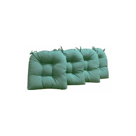 Swarovski Emerald Green Cufflinks - U-Shape Cushion for Dining Chairs - Set of 4 (Emerald)