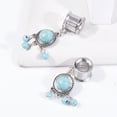 thumbnail image 7 of Exquisite Double Speaker Turquoise Pendant Earring Expansion Piercing Jewelry(16mm), 7 of 7
