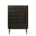 thumbnail image 3 of Unique Furniture Modern Drinks Cabinet with Glass Rack - Espresso Oak, 3 of 9