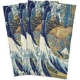 thumbnail image 2 of GZHJMY The Great Wave Kanaga Kitchen Dish Towel Set, Drying Kitchen Towels Tea Towels Gift Set for Drying Cleaning Cooking Baking 1Pcs, 2 of 7