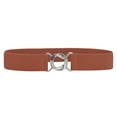 thumbnail image 2 of MANHUJI Plus Size Belts for Women Fashion Women Ladies Retro Leather Waist Belt Body Belt Simple Wide Elastic Belt Brown Belt (Brown,68X1X4), 2 of 2