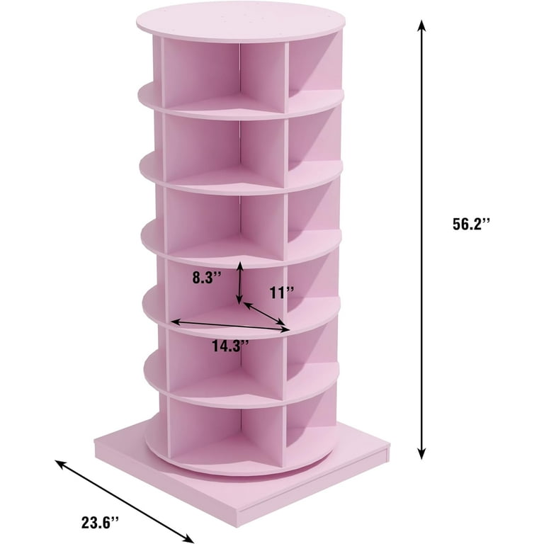 Holaki 6 Tier Rotating Shoe Rack Tower Strong Storage Shelves 360 Spinning Display Holds 24 Pairs Walmart