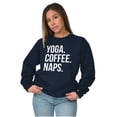 thumbnail image 5 of Yoga Coffee Naps Meditation Fitness Women Crewneck Sweatshirt Brisco Brands X, 5 of 6