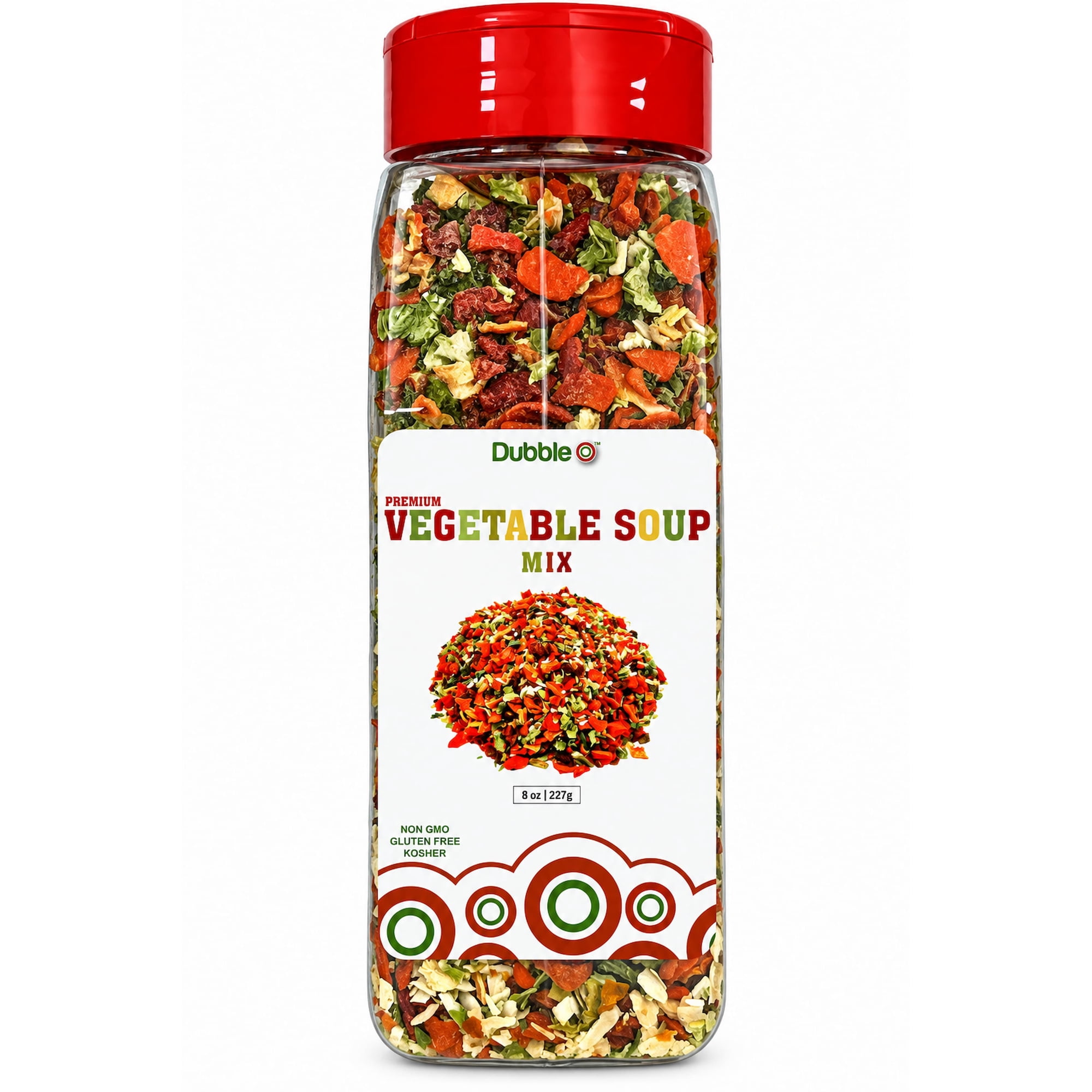 Premium Dried Vegetable Soup Mix - 8 oz. ⦾ Perfect for Ramen and Chicken Noodle Soup ⦾ Dubble O Brand