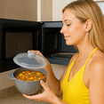thumbnail image 3 of Microwave Soup and Stew Maker Bowl with Lid and Spout, 1.2L BPA-Free Cooker for Rice, Pasta, Noodles, Cereal, Oats, Vegetables and More – Dishwasher and Freezer Safe, 3 of 7